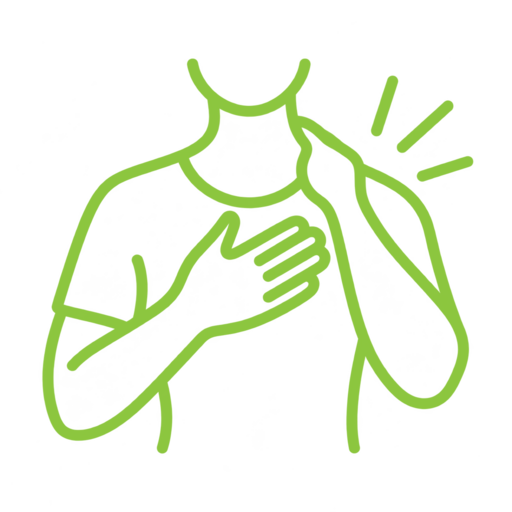 Physical tension representing the body remaining prepared