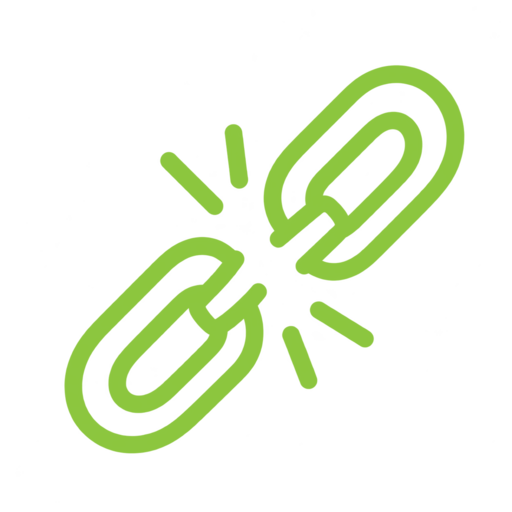 Separated chain links representing returning choice